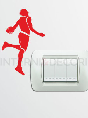 Adesivo murale basket "GIOCATORE DI PALLACANESTRO" - Mini sticker murale