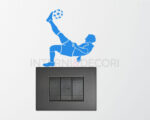 Adesivo murale calcio "TIRO DI ROVESCIATA" - Mini sticker murale