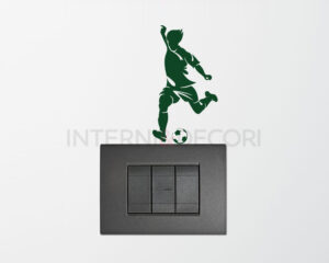 Adesivo murale calcio "UN TIRO IN PORTA" - Mini sticker murale