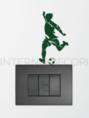 Adesivo murale calcio "UN TIRO IN PORTA" - Mini sticker murale