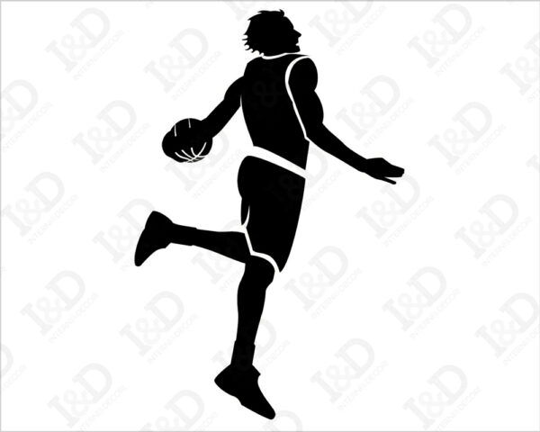 Adesivo murale basket "GIOCATORE DI PALLACANESTRO" - Mini sticker murale