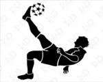Adesivo murale calcio "TIRO DI ROVESCIATA" - Mini sticker murale