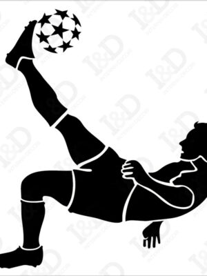 Calciatore in rovesciata-mini sticker murale