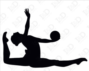 Ginnastica ritmica-mini sticker murale