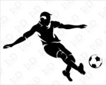 Adesivo murale calcio "GIOCATORE CHE TIRA" - Mini sticker murale