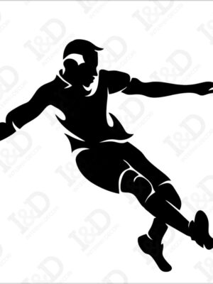 Giocatore che calcia la palla-Mini sticker murale