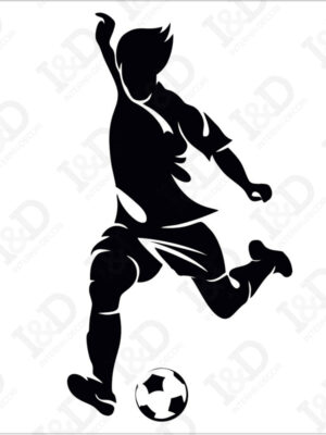 Giocatore che tira in porta-mini sticker murale