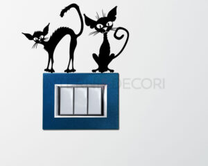 Adesivo per interruttori "GATTI SPELACCHIATI" - Mini sticker murale