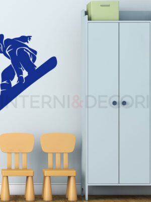 Adesivo da parete snowboard "SNOWBOARDER IN ACROBAZIA"