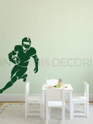 Adesivo da parete football "CAMPIONE IN TOUCHDOWN"