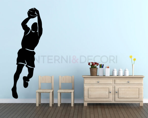 Sticker da muro basket "SOTTO CANESTRO"
