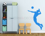 Adesivo da parete pallavolo "GIOCATORE IN BATTUTA"