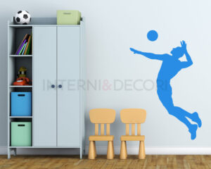 Adesivo da parete pallavolo "GIOCATORE IN BATTUTA"