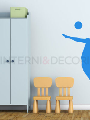 Adesivo da parete pallavolo "GIOCATORE IN BATTUTA"