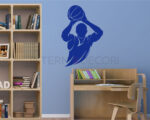 Sticker da parete basket "GIOCATORE DI PALLACANESTRO"