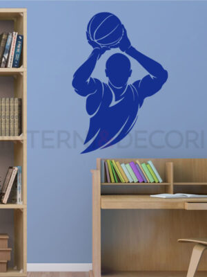Sticker da parete basket "GIOCATORE DI PALLACANESTRO"