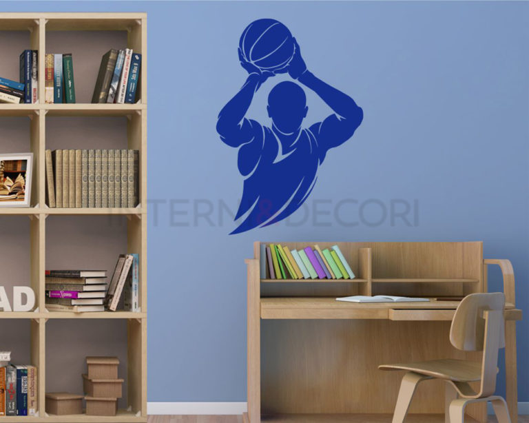 Sticker da parete basket "GIOCATORE DI PALLACANESTRO"