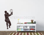 Adesivo da parete tennis "TENNISTA IN AZIONE"