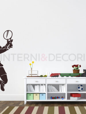 Adesivo da parete tennis "TENNISTA IN AZIONE"