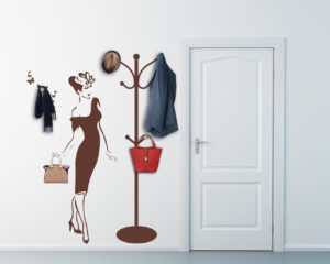 Appendiabiti design-elegante donna con farfalle