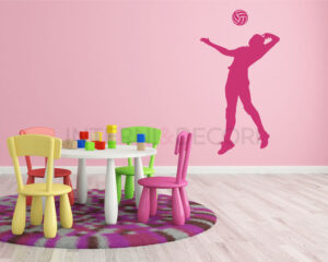 Adesivo da parete pallavolo "GIOCATRICE IN SCHIACCIATA"