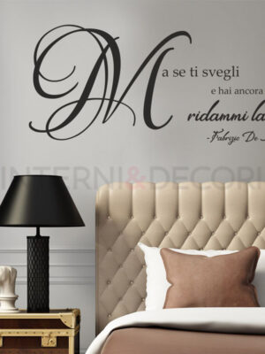 Adesivo frase Fabrizio De André "HOTEL SUPRAMONTE"