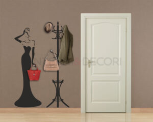 Appendiabiti adesivo "DONNA IN ABITO DA SERA"