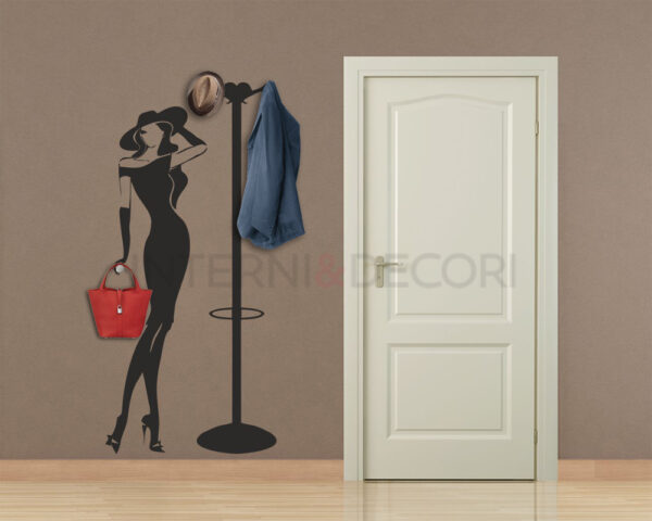 Adesivo murale appendiabiti "ELEGANT HANGER" - Appendiabiti design