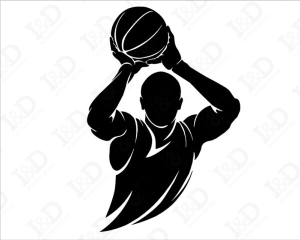 Sticker da parete basket "GIOCATORE DI PALLACANESTRO"
