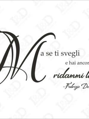 Fabrizio De André-Hotel Supramonte-Adesivo murale