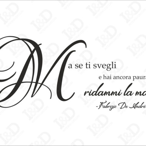 Fabrizio De André-Hotel Supramonte-Adesivo murale