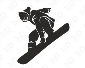 Adesivo murale-snowboarder in acrobazia