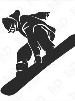 Adesivo murale-snowboarder in acrobazia