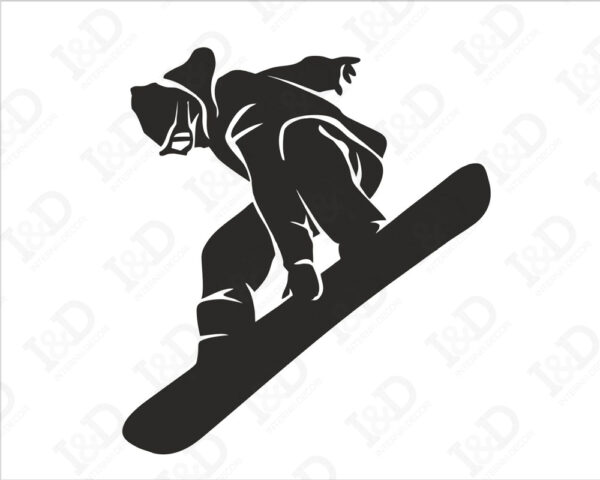 Adesivo da parete snowboard "SNOWBOARDER IN ACROBAZIA"