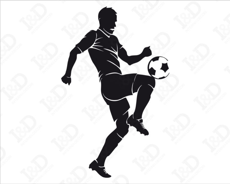 Adesivo da parete calcio "GIOCATORE CHE PALLEGGIA"