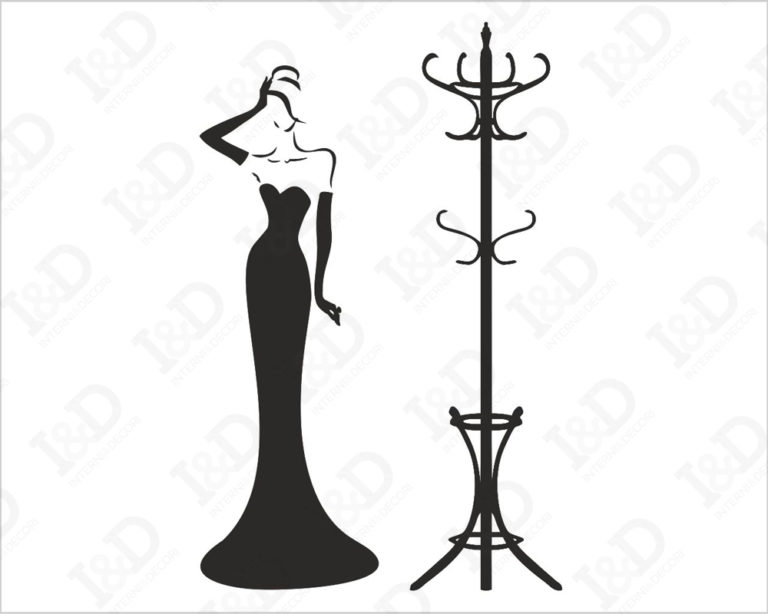 Appendiabiti adesivo "DONNA IN ABITO DA SERA"