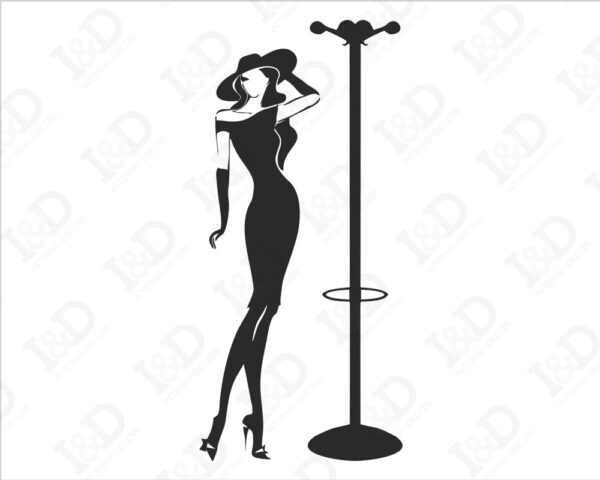 Adesivo murale appendiabiti "ELEGANT HANGER" - Appendiabiti design