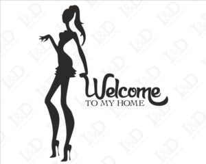 Welcome to my home con ragazza-appendiabiti design