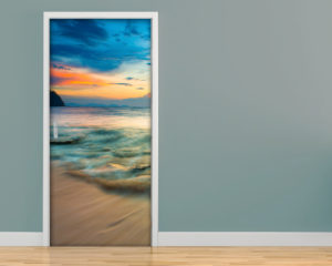 Adesivo per porte-risacca al tramonto