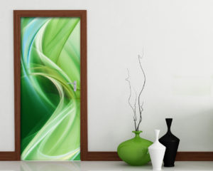 Adesivo per porte-sfumature di verde