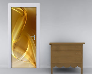 Adesivo per porte-sfumature dorate