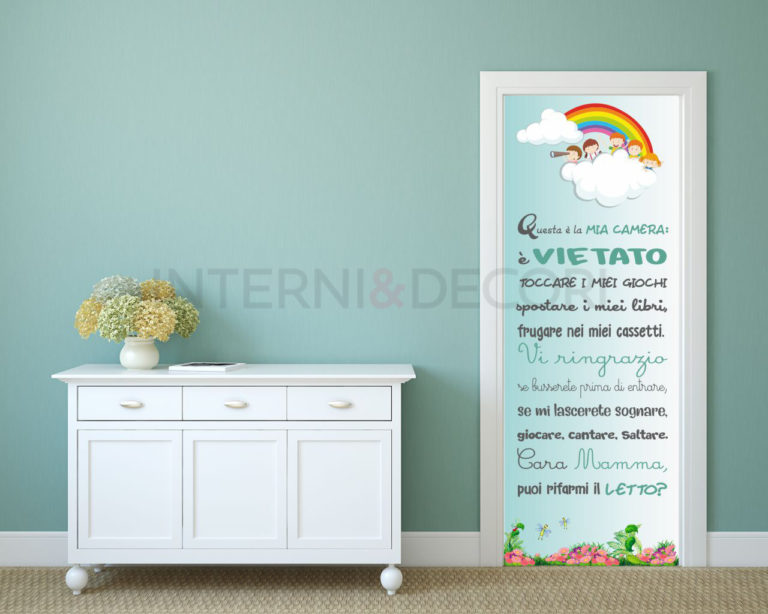 Decoro porta bimbi "QUESTA È LA MIA CAMERA"