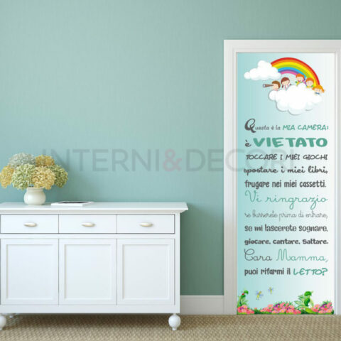 Decoro porta bimbi "QUESTA È LA MIA CAMERA"