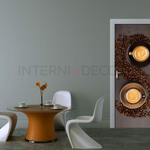 Decorazione porta caffè "CHICCHI E TAZZINE"