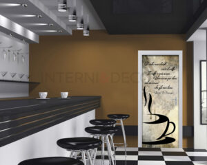 Adesivo porta frase caffè "VI SIETE MAI CHIESTI COS'È IL CAFFÈ?..."