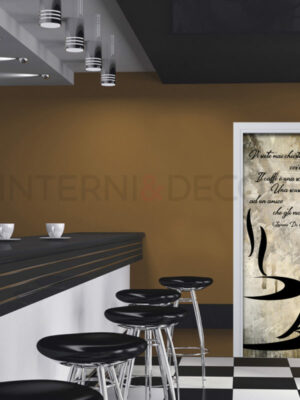 Adesivo porta frase caffè "VI SIETE MAI CHIESTI COS'È IL CAFFÈ?..."