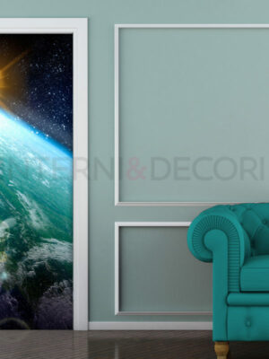 Decoro porta universo "LA TERRA DALLO SPAZIO"