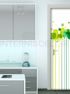 Decoro porta ristorante "BICCHIERI E BOLLICINE"