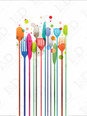 Posate colorate-adesivo per porte