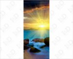 Decoro porta mare "TRAMONTO SUGLI SCOGLI"